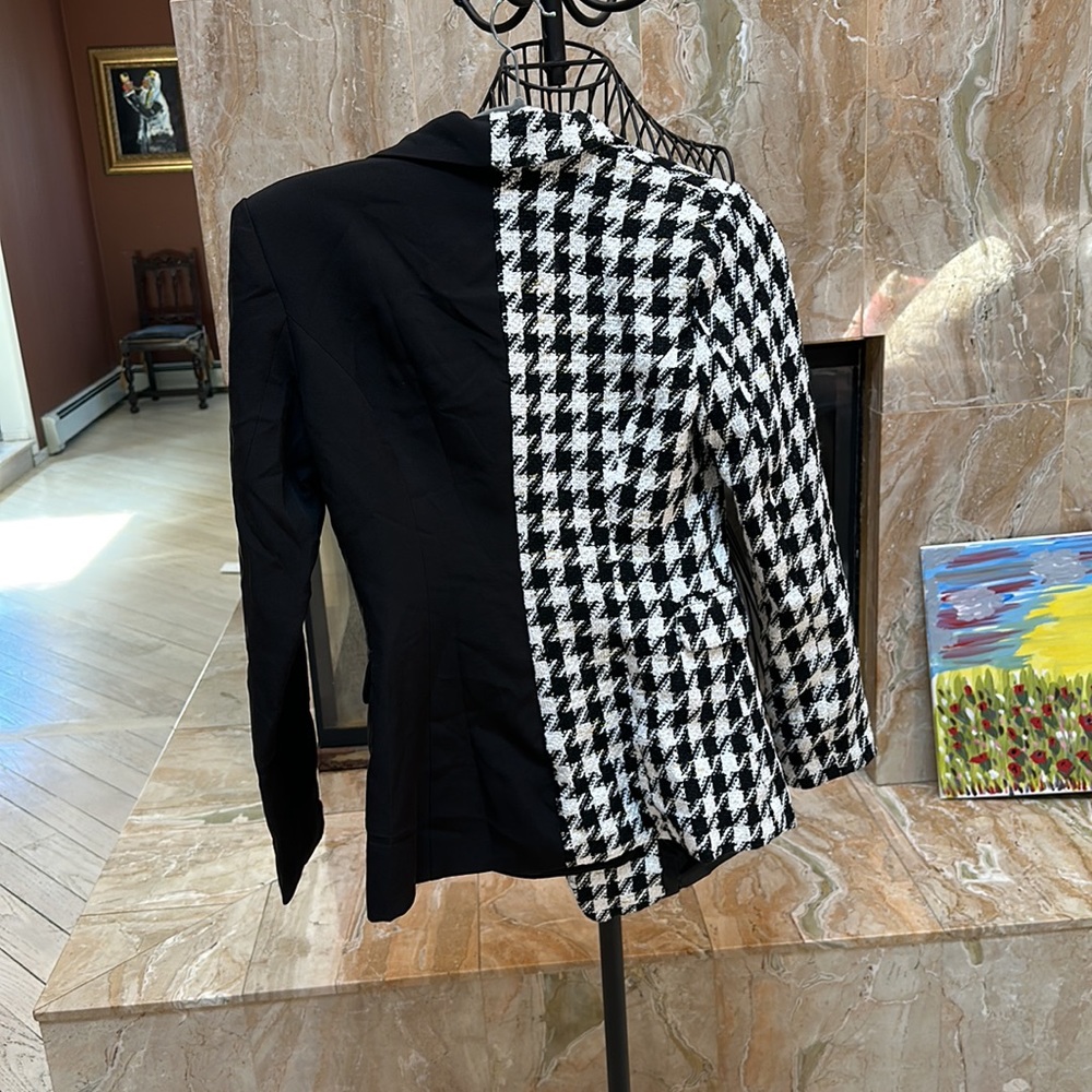 Ladies Blithe Houndstooth Split Blazer - Picture 2 of 2